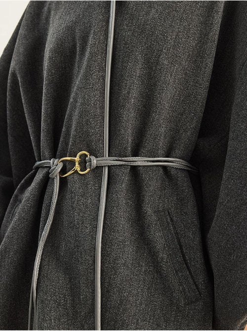 Cappotto lungo oversize in misto lana testurizzato con colletto da giacca lucci - Kiabi