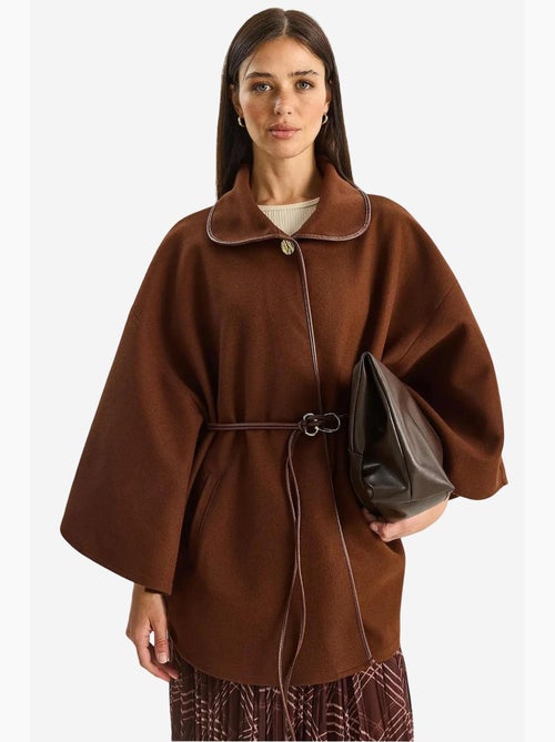 Cappotto lungo oversize in misto lana testurizzato con colletto da giacca lucci - Kiabi Cappotto lungo oversize in misto lana testurizzato con colletto da giacca lucci - Kiabi