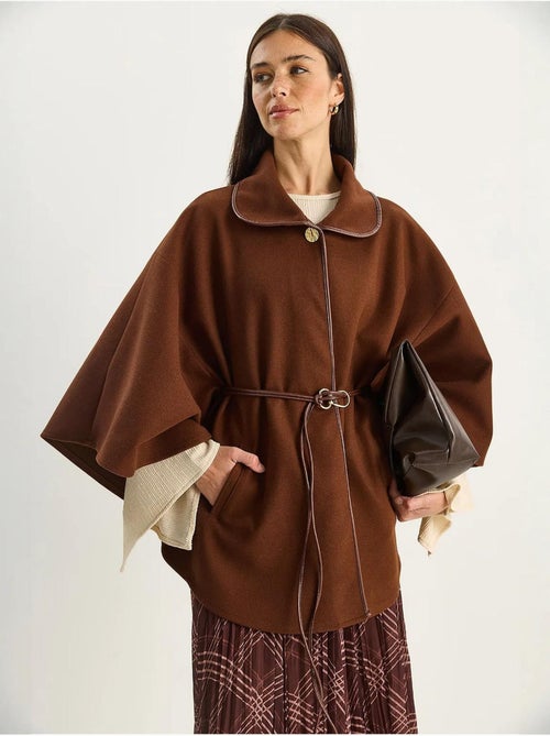Cappotto lungo oversize in misto lana testurizzato con colletto da giacca lucci - Kiabi Cappotto lungo oversize in misto lana testurizzato con colletto da giacca lucci - Kiabi