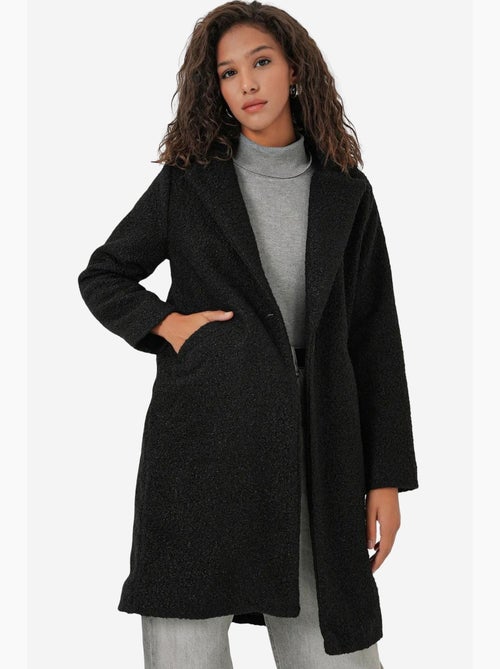Cappotto lungo oversize in peluche testurizzata bdart - Kiabi Cappotto lungo oversize in peluche testurizzata bdart - Kiabi
