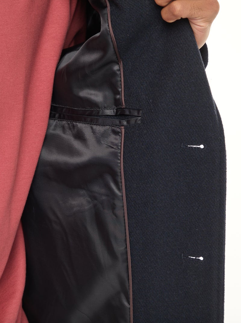 Cappotto lungo tinta unita Blu - Kiabi