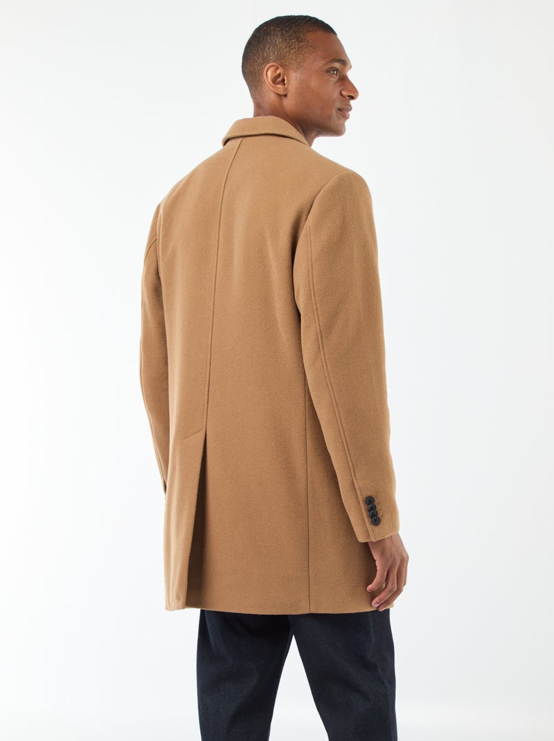 Cappotto lungo tinta unita Marrone - Kiabi