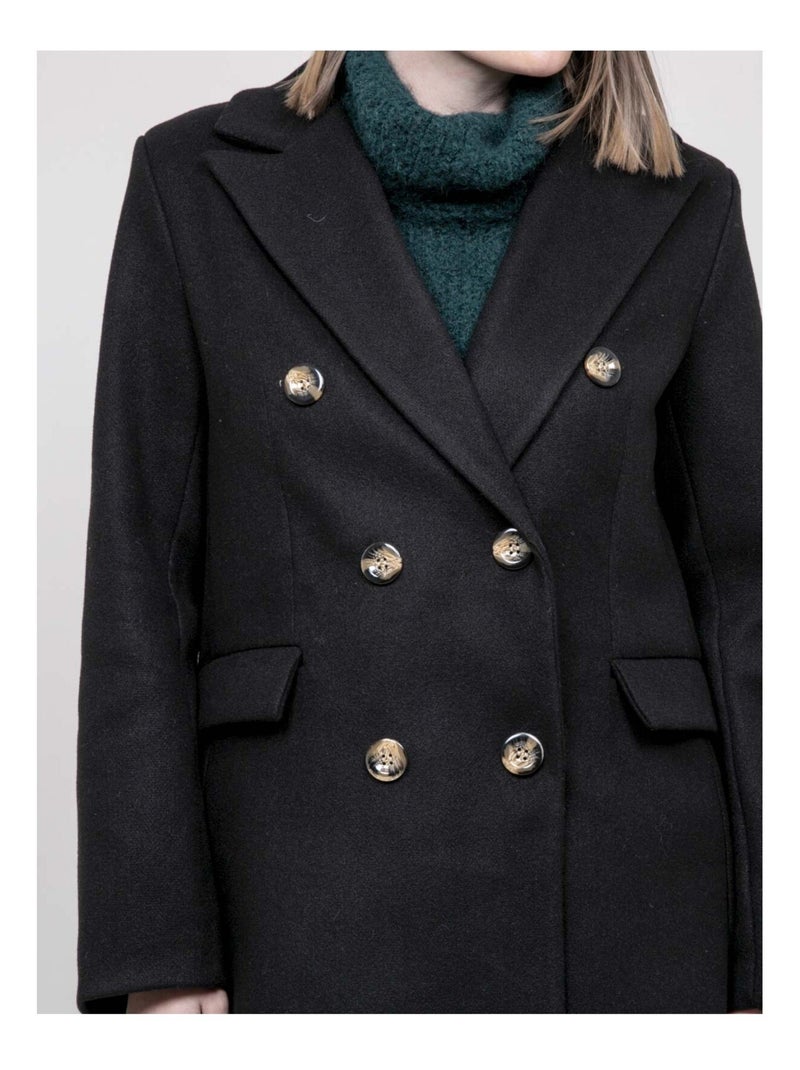 Cappotto lungo UMBRIEL Nero - Kiabi