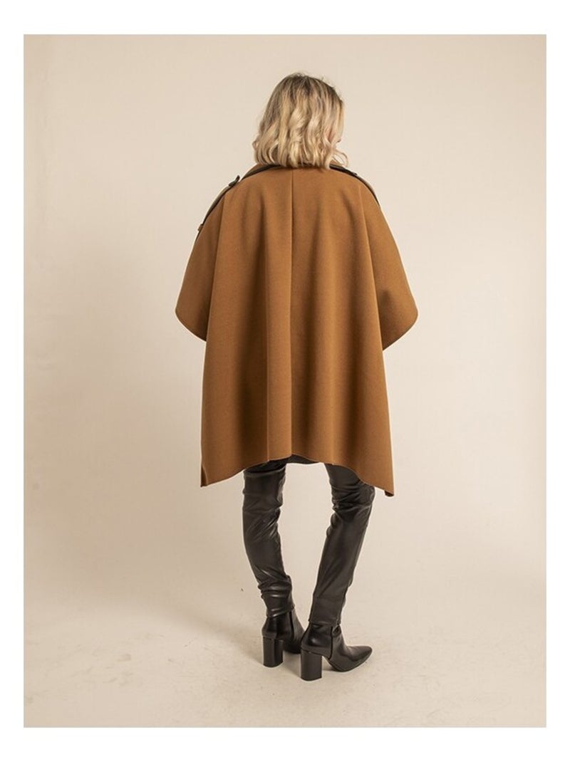 Cappotto mantella uberta Marrone caramello - Kiabi