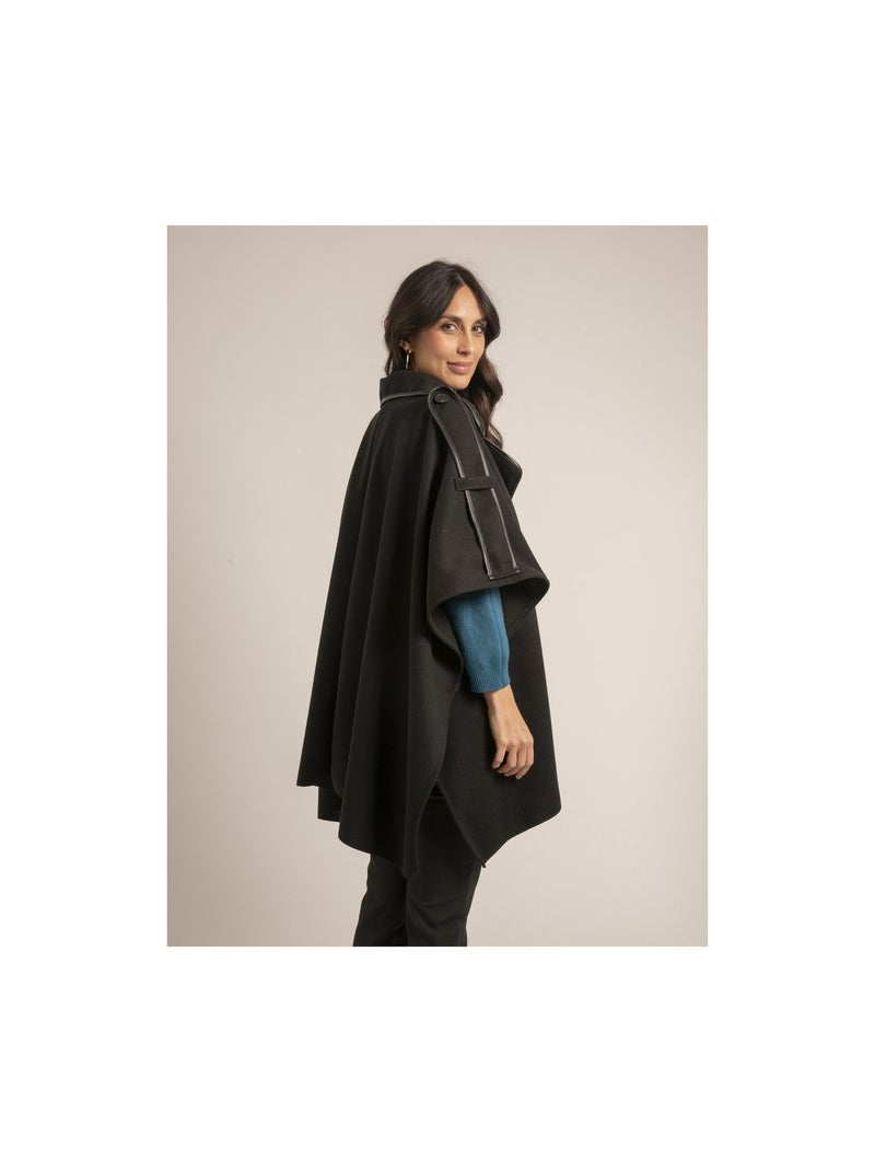 Cappotto mantella UBERTA Nero - Kiabi