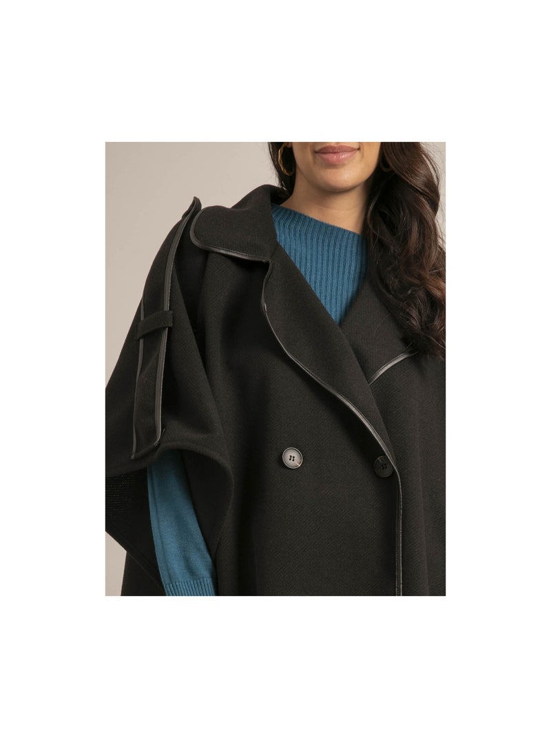 Cappotto mantella UBERTA Nero - Kiabi