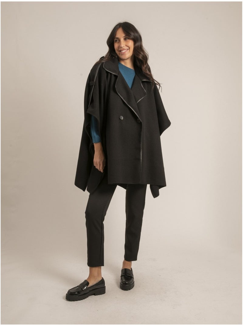 Cappotto mantella UBERTA Nero - Kiabi