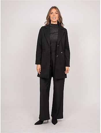 Cappotto medio con collo sartoriale e bottoni dorati ultema