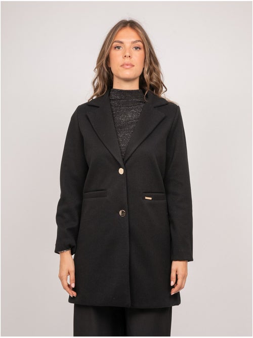 Cappotto medio con collo sartoriale e bottoni dorati ultema - Kiabi