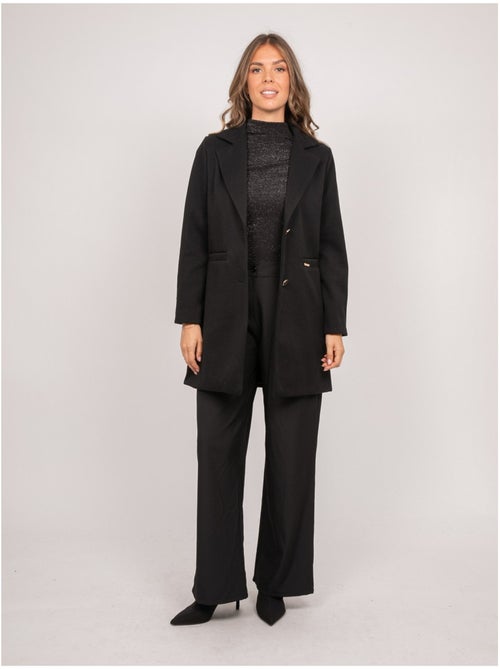 Cappotto medio con collo sartoriale e bottoni dorati ultema - Kiabi