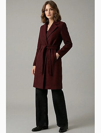 Cappotto midi con cintura e colletto da giacca bdart