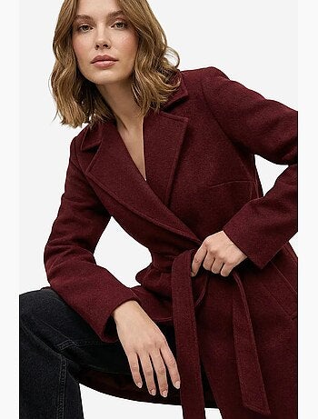 Cappotto midi con cintura e colletto da giacca bdart