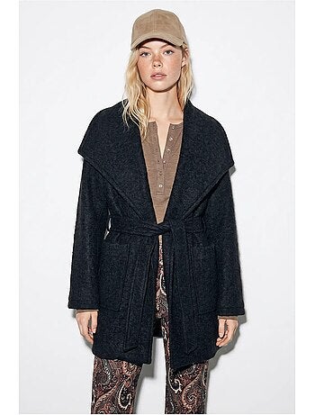 Cappotto midi testurizzato lucci