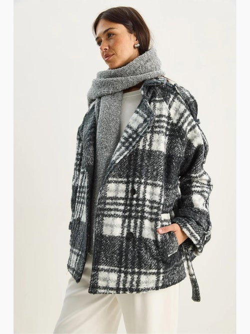 Cappotto oversize con chiusura a bottoni lucci - Kiabi Cappotto oversize con chiusura a bottoni lucci - Kiabi