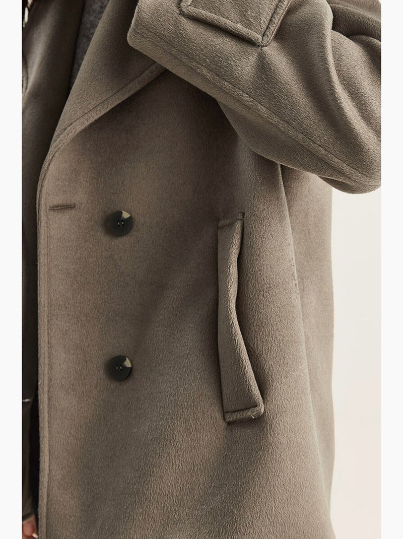 Cappotto oversize con tasche lucci Cachi - Kiabi