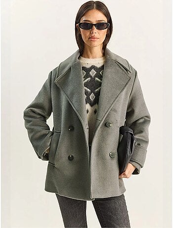 Cappotto oversize con tasche lucci