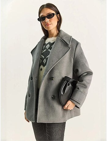 Cappotto oversize con tasche lucci