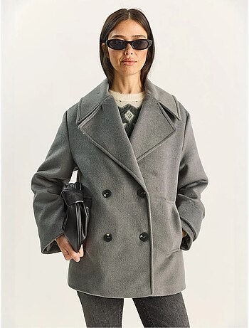 Cappotto oversize con tasche lucci