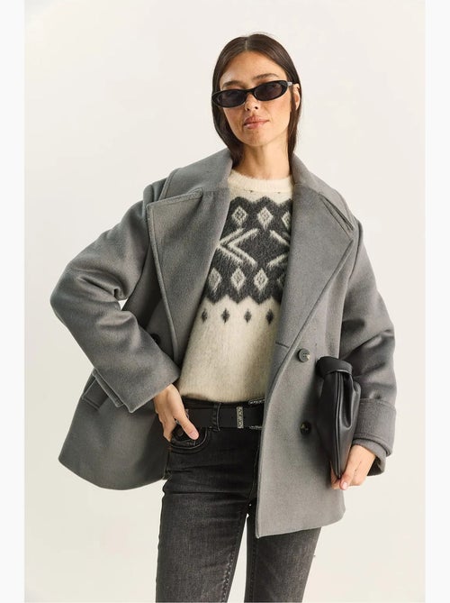 Cappotto oversize con tasche lucci - Kiabi