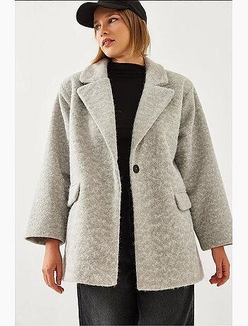 Cappotto oversize in lana lucci
