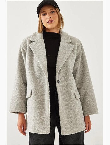 Cappotto oversize in lana lucci