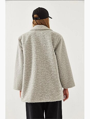 Cappotto oversize in lana lucci