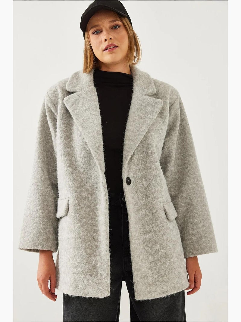 Cappotto oversize in lana lucci Grigio - Kiabi