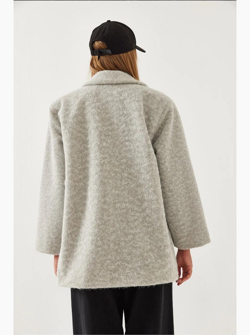 Cappotto oversize in lana lucci Grigio - Kiabi