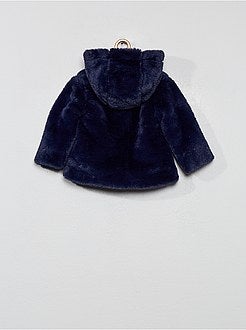 Cappotto pelliccia ecologica cappuccio - Kiabi