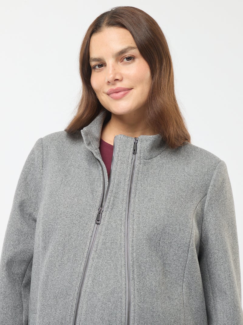 Cappotto premaman in lanetta Grigio - Kiabi