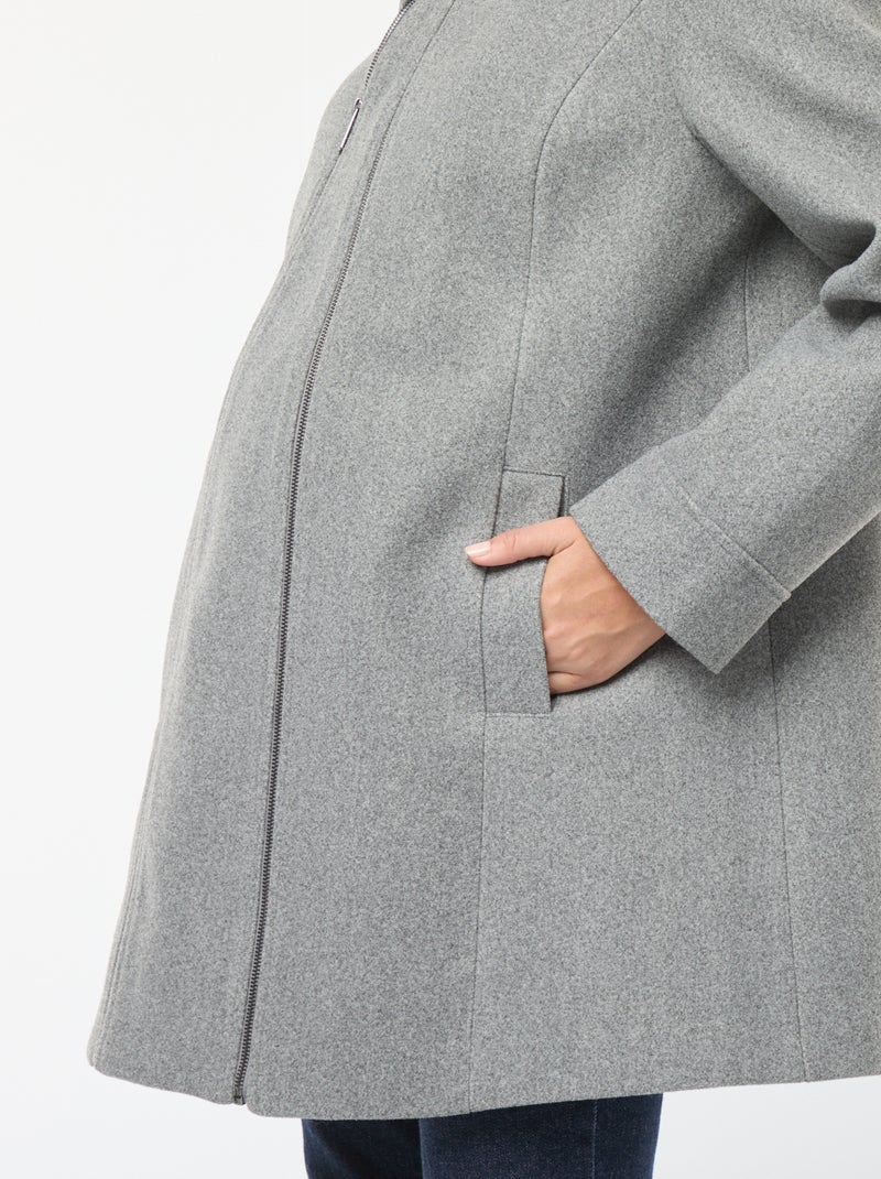 Cappotto premaman in lanetta Grigio - Kiabi