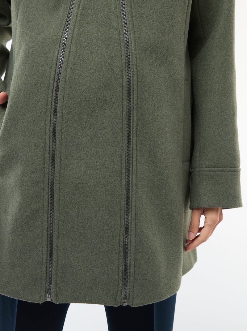 Cappotto premaman in lanetta Verde - Kiabi