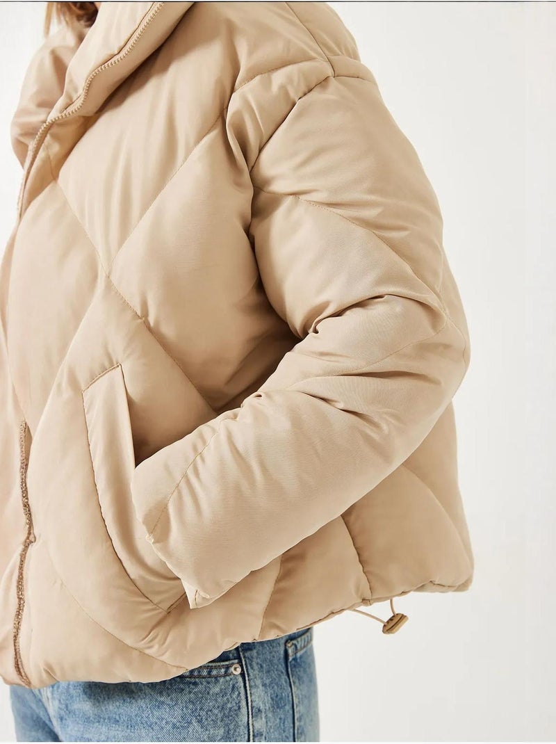 Cappotto puffer oversize lucci Beige argilla - Kiabi