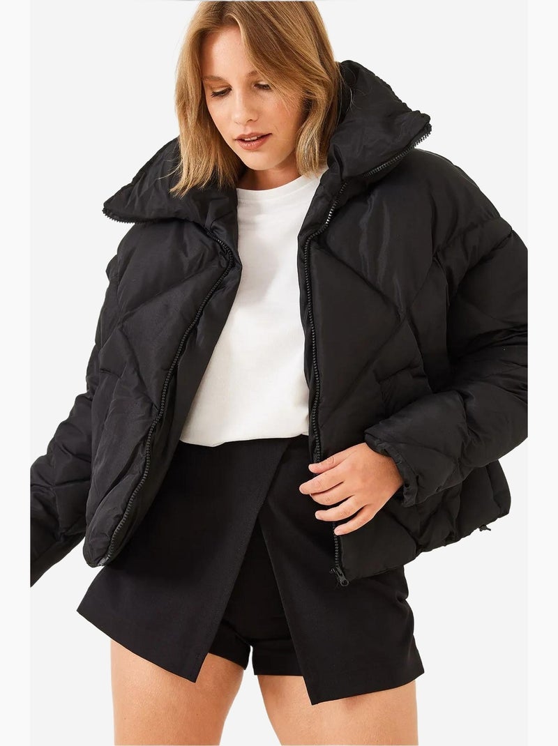 Cappotto puffer oversize lucci Nero - Kiabi