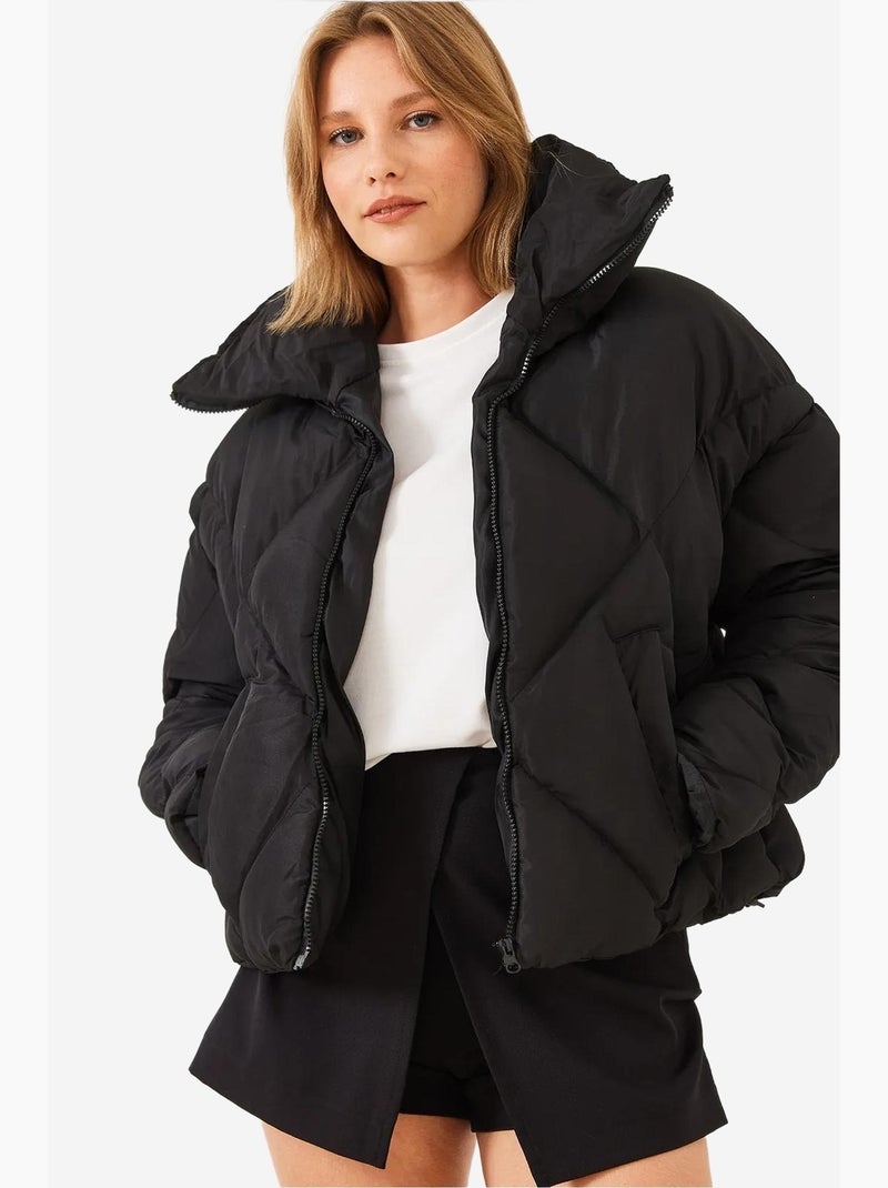 Cappotto puffer oversize lucci Nero - Kiabi