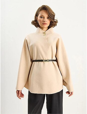 Cappotto testurizzato con chiusura a bottoni lucci