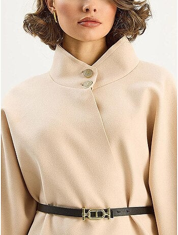 Cappotto testurizzato con chiusura a bottoni lucci