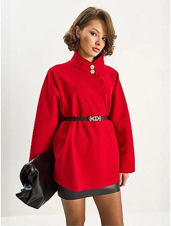Cappotto testurizzato con chiusura a bottoni lucci