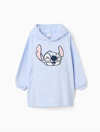 Cappuccio convertibile in pile di corallo con stitch