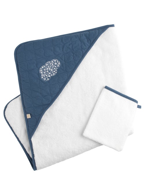 Cappuccio da bagno e guanto in cotone trapuntato e - SAUTHON - Kiabi