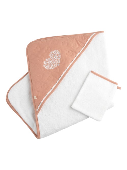 Cappuccio da bagno e guanto in cotone trapuntato e - SAUTHON - Kiabi