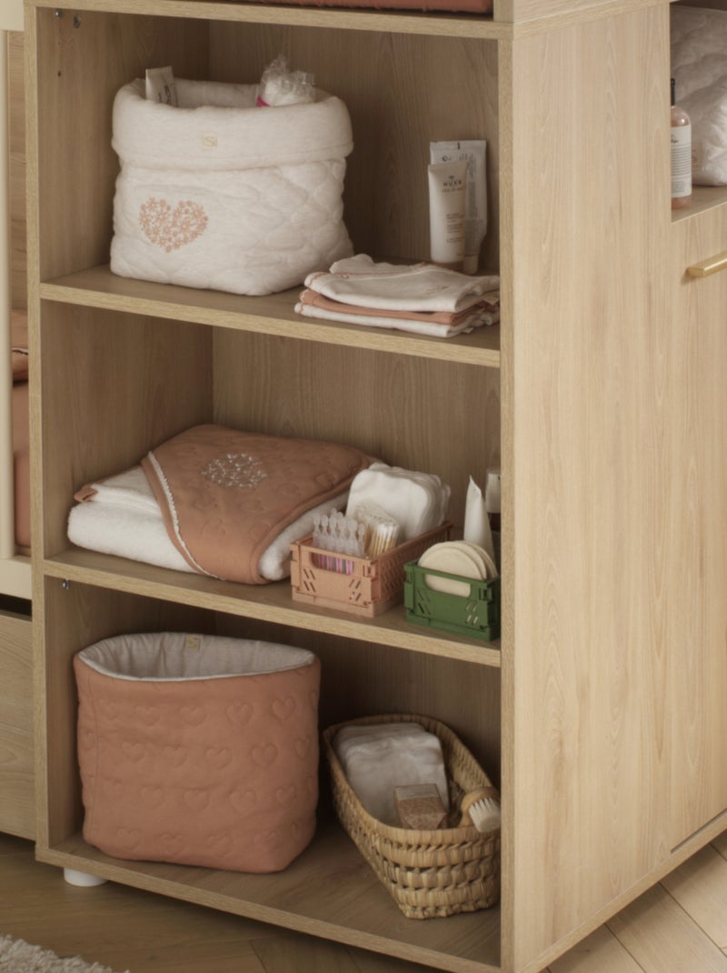 Cappuccio da bagno e guanto in cotone trapuntato e - SAUTHON Bianco Rosa - Kiabi