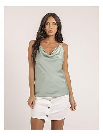 Caraco in satin con scollo a tulipano flamell