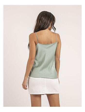 Caraco in satin con scollo a tulipano flamell