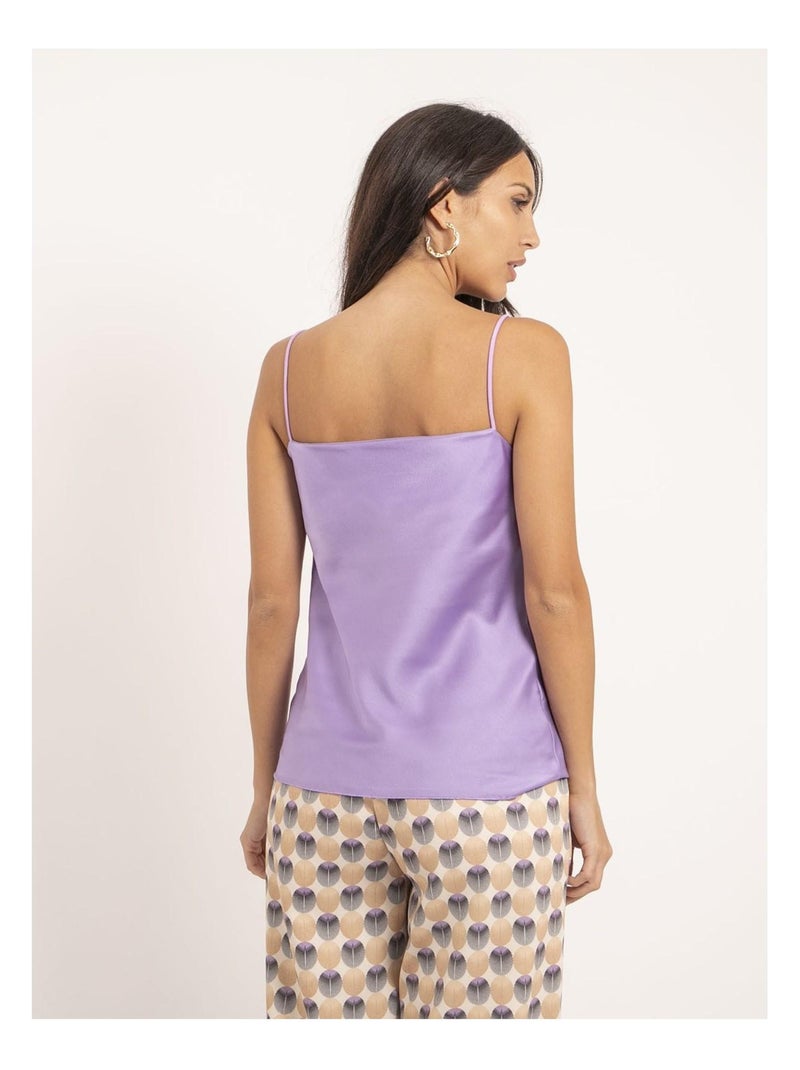 Caraco in satin con scollo a tulipano FLAMELL Viola - Kiabi