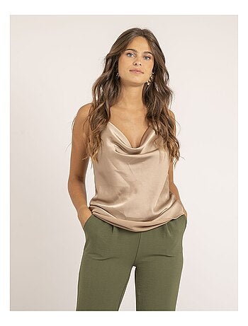 Caraco in satin con scollo a tulipano FOLINE