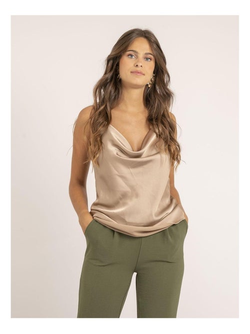 Caraco in satin con scollo a tulipano FOLINE - Kiabi