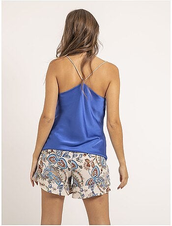 Caraco in satin con scollo a tulipano FOLINE