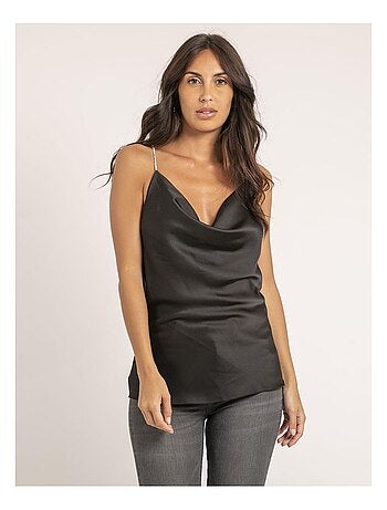 Caraco in satin con scollo a tulipano FOLINE