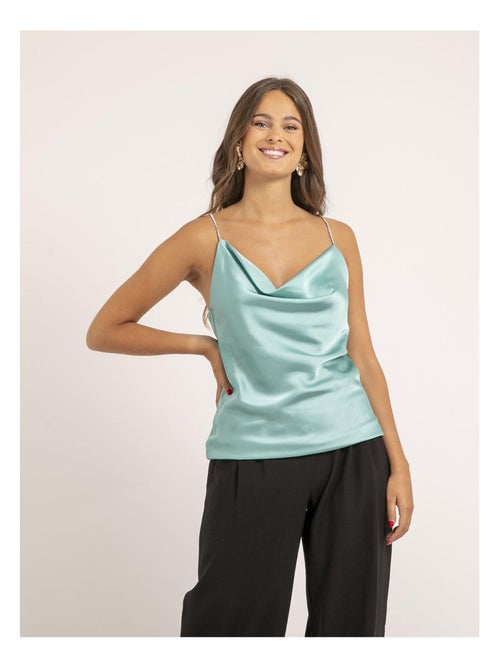 Caraco in satin con scollo a tulipano FOLINE - Kiabi